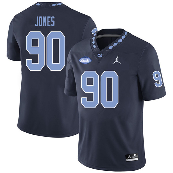 Jordan Brand Men #90 Nazair Jones North Carolina Tar Heels College Football Jerseys Sale-Navy